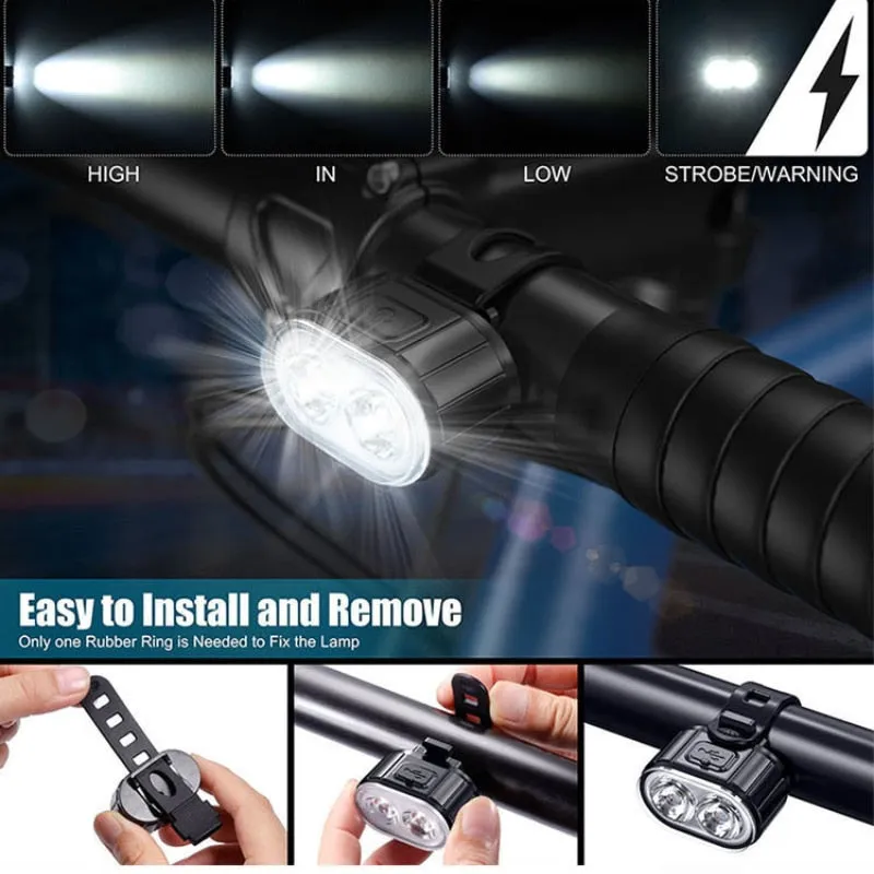 Cycling Bicycle Front Rear Light Set