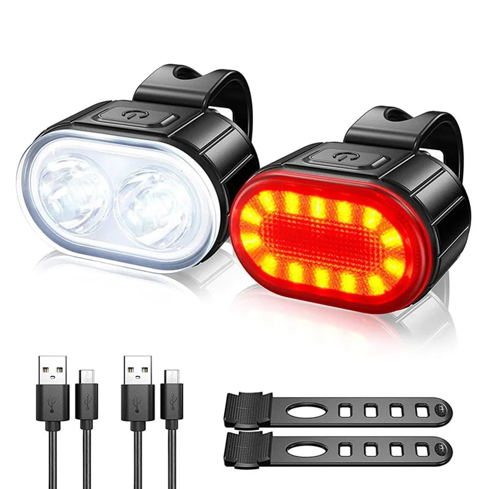 Cycling Bicycle Front Rear Light Set
