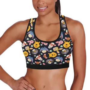 Disney Winnie The Pooh Hundred Acre Wood Friends Women's Sports Bra
