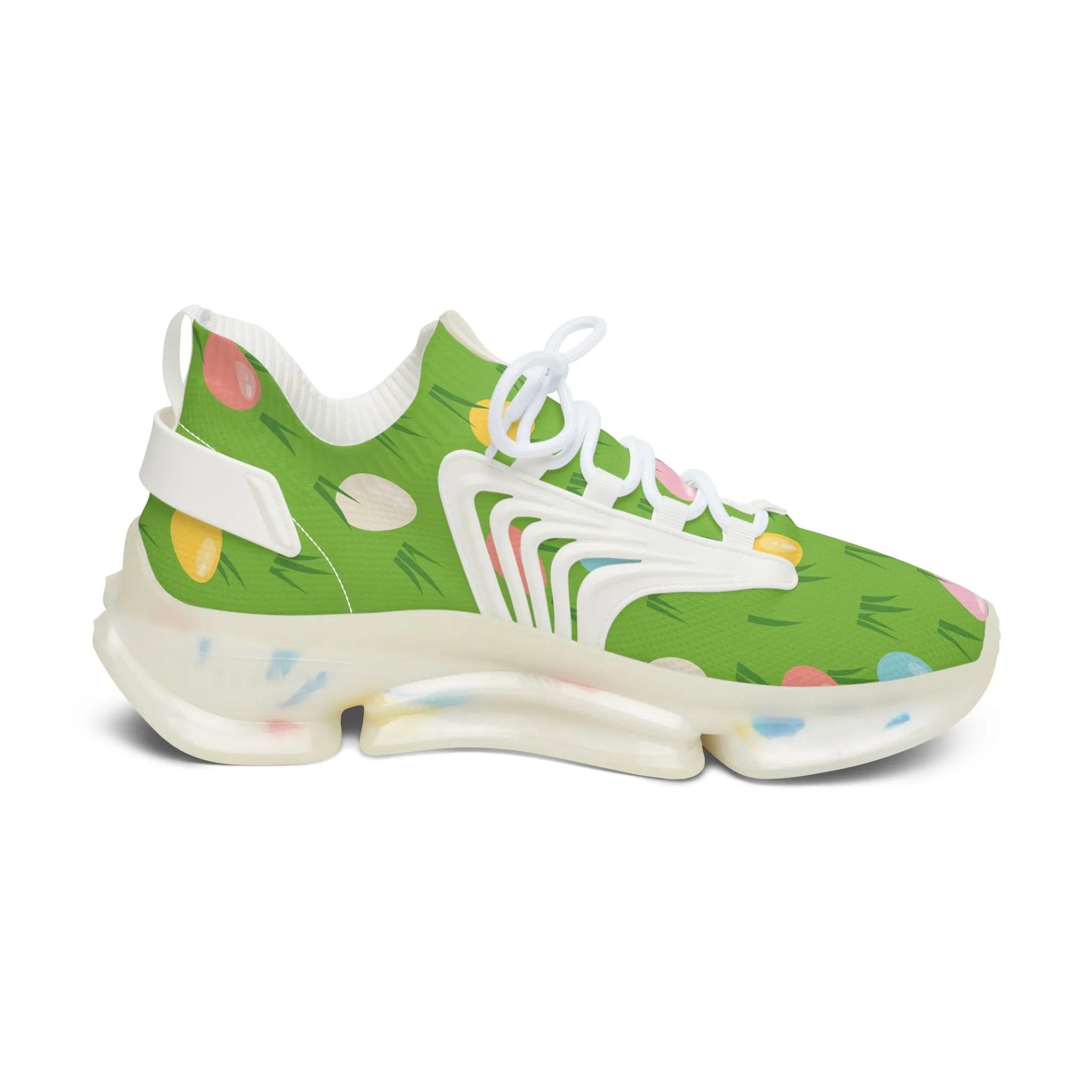 Easter Eggs and Grass Women's Mesh Sneakers