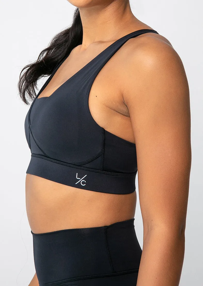 Elevate Touch Cross Hook Bra Black FINAL SALE