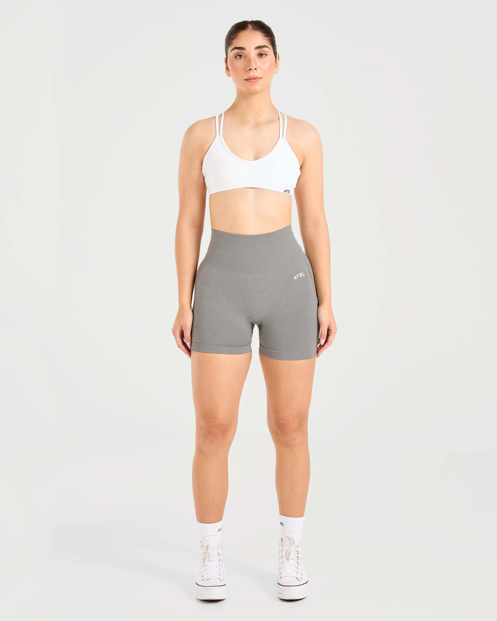 Essential Strappy Sports Bra - White