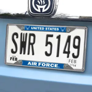 Fanmats U.S. Air Force Chrome Metal License Plate Frame, 6.25" x 12.25"