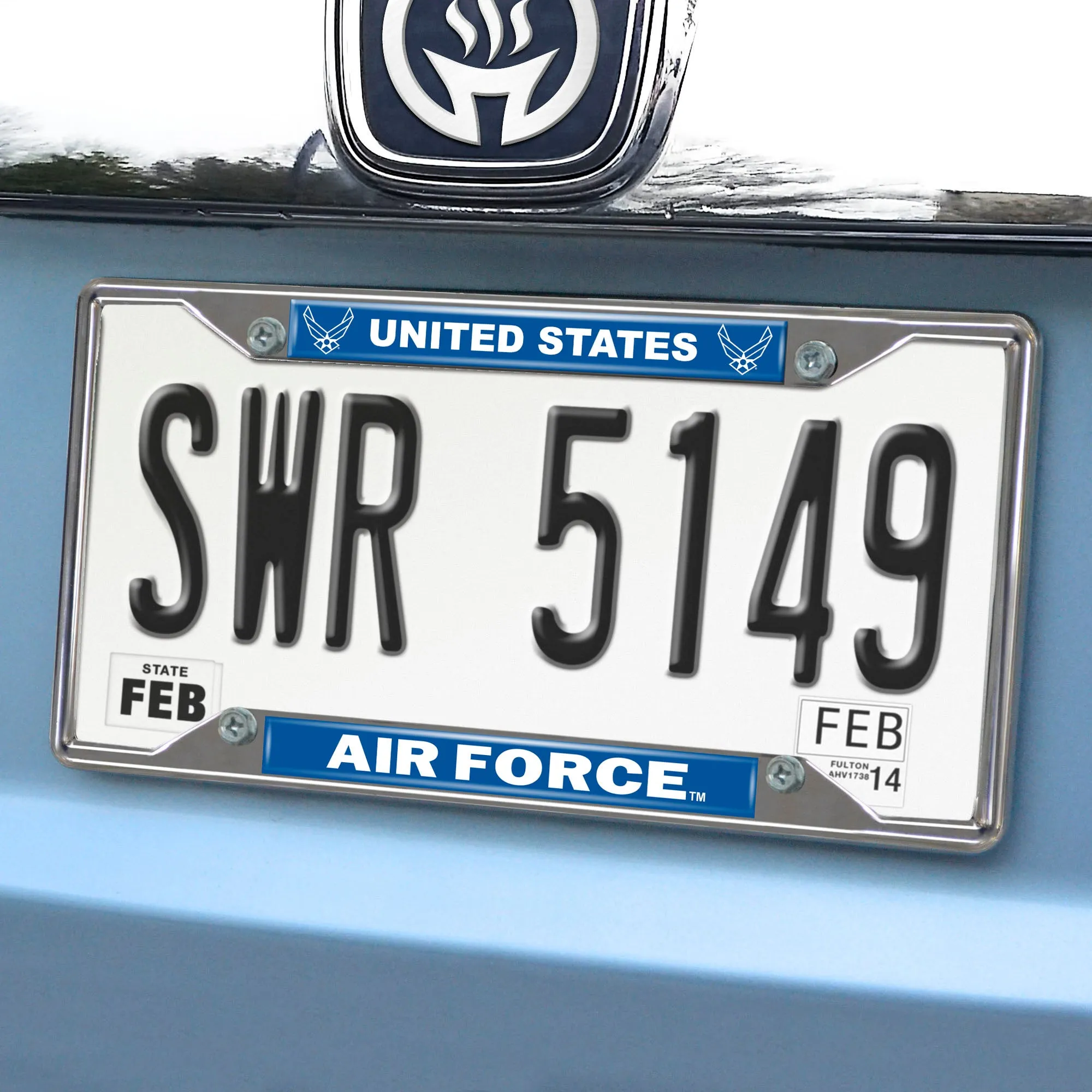 Fanmats U.S. Air Force Chrome Metal License Plate Frame, 6.25" x 12.25"