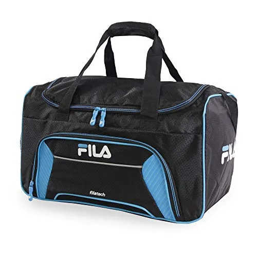 Fila Orson Small Sports Duffel Bag, Black/Blue One Size