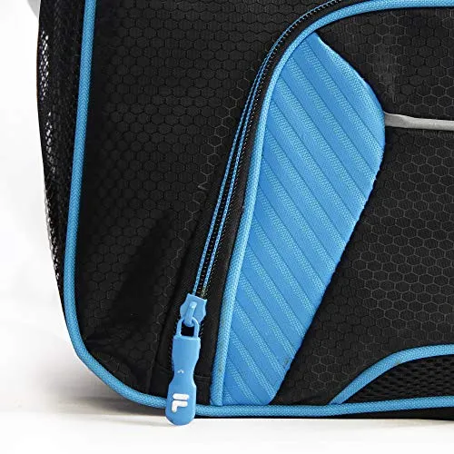 Fila Orson Small Sports Duffel Bag, Black/Blue One Size