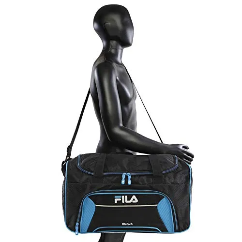 Fila Orson Small Sports Duffel Bag, Black/Blue One Size