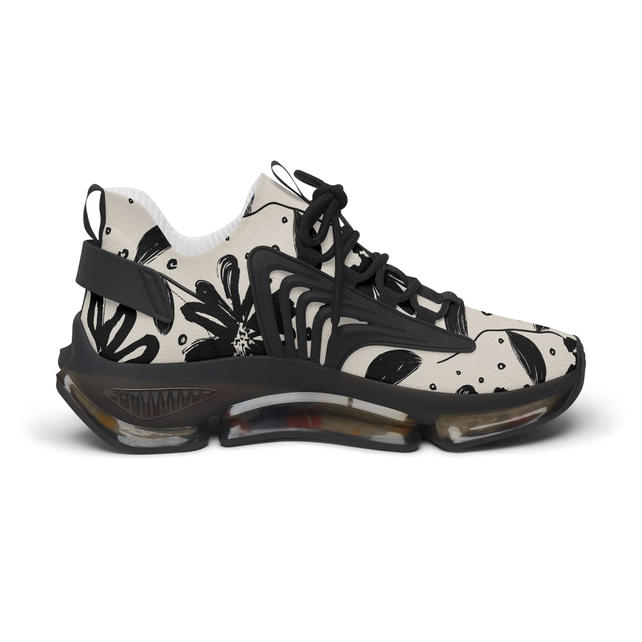 Flower Brush Texture Women's Mesh Sneakers