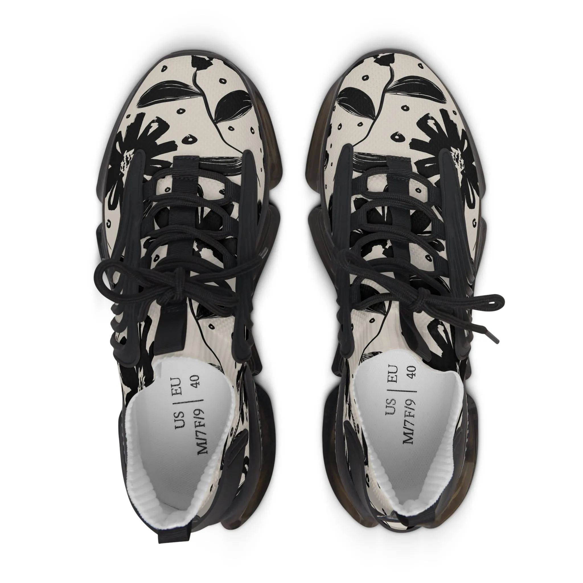 Flower Brush Texture Women's Mesh Sneakers
