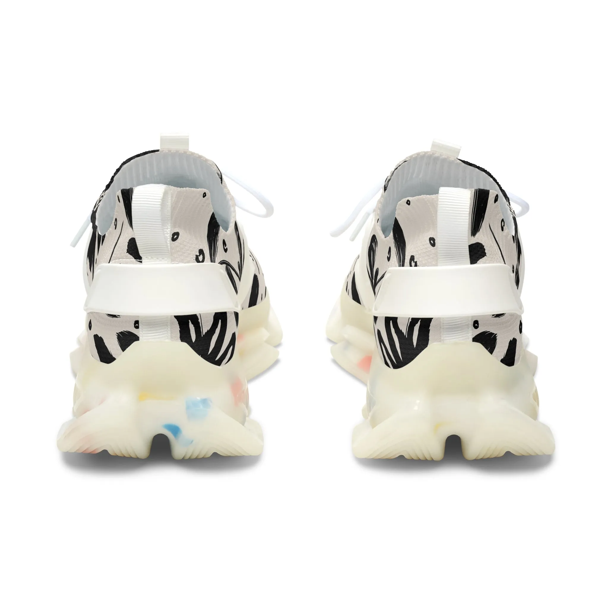 Flower Brush Texture Women's Mesh Sneakers