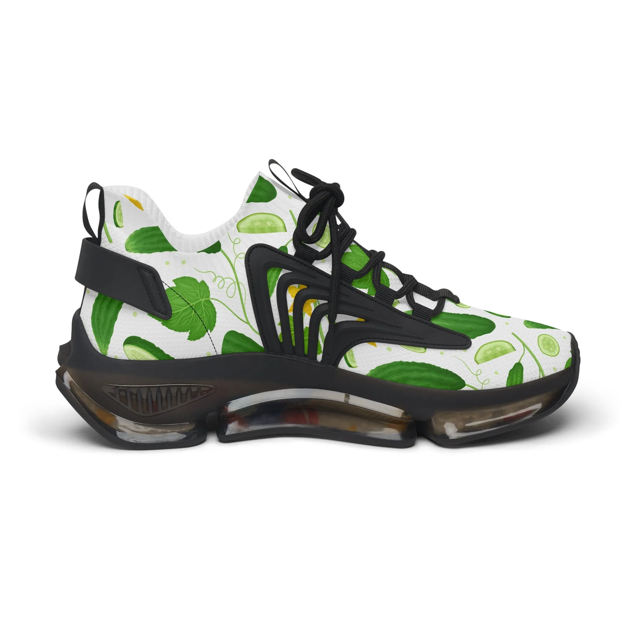 Fresh Green Cucumber Women's Mesh Sneakers