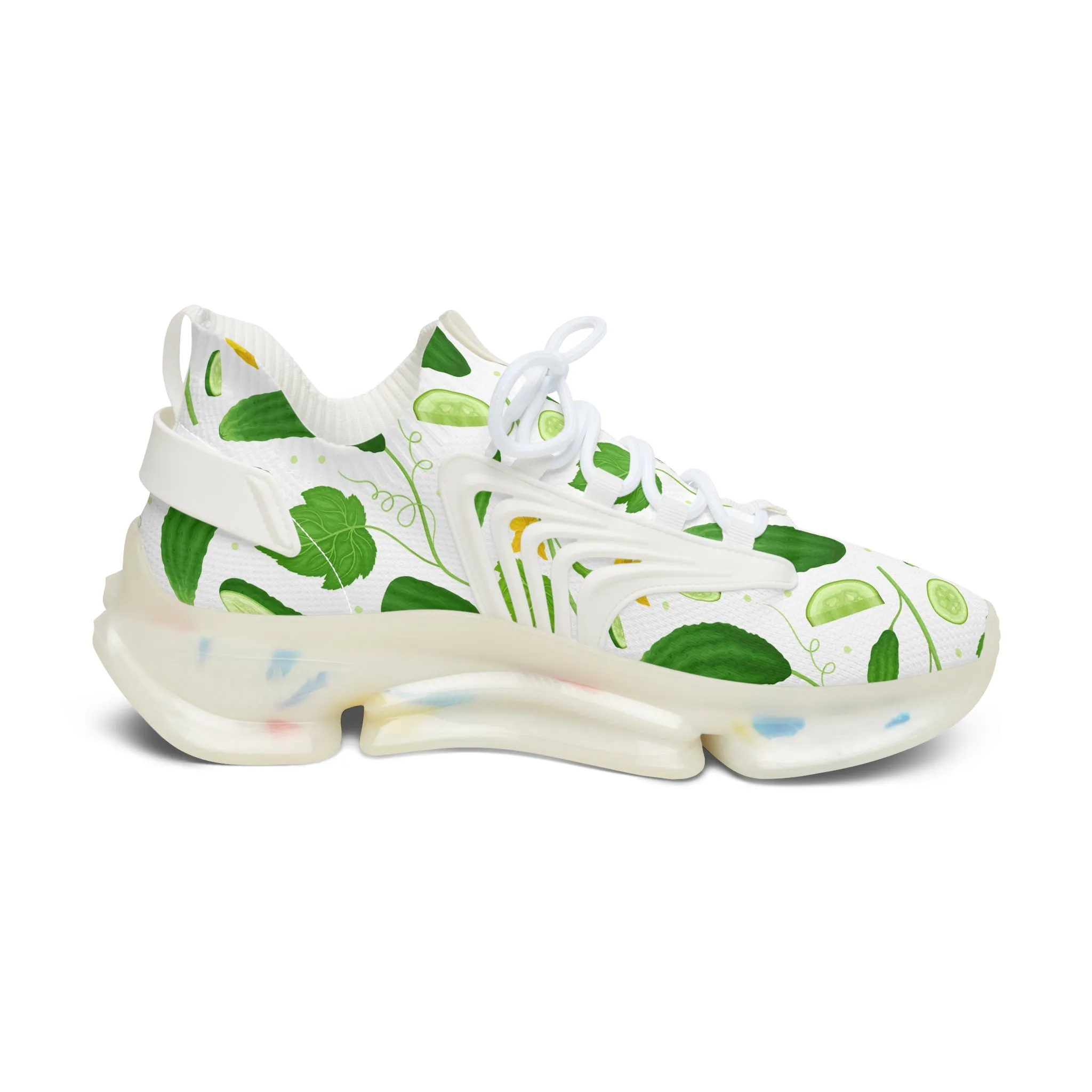 Fresh Green Cucumber Women's Mesh Sneakers
