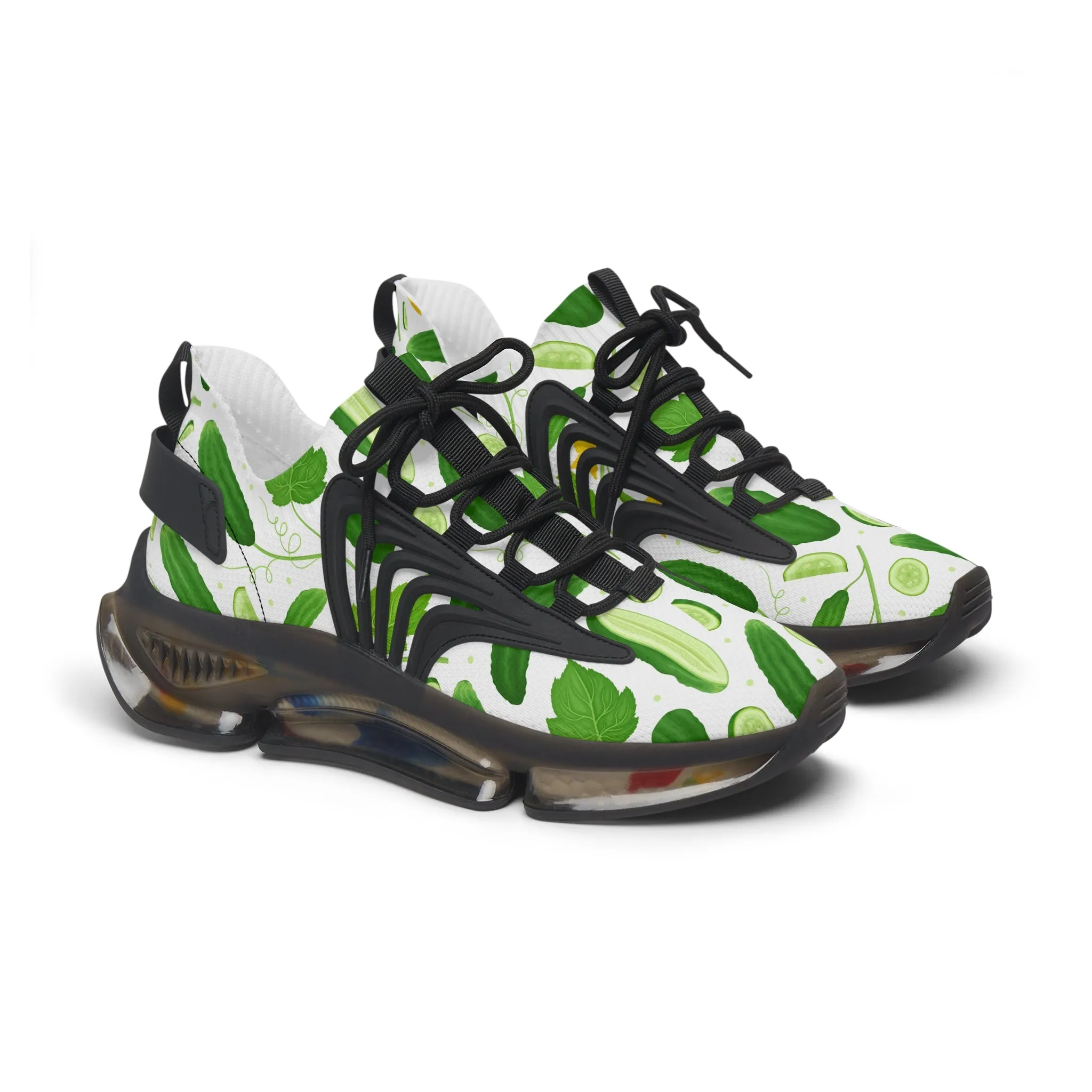 Fresh Green Cucumber Women's Mesh Sneakers