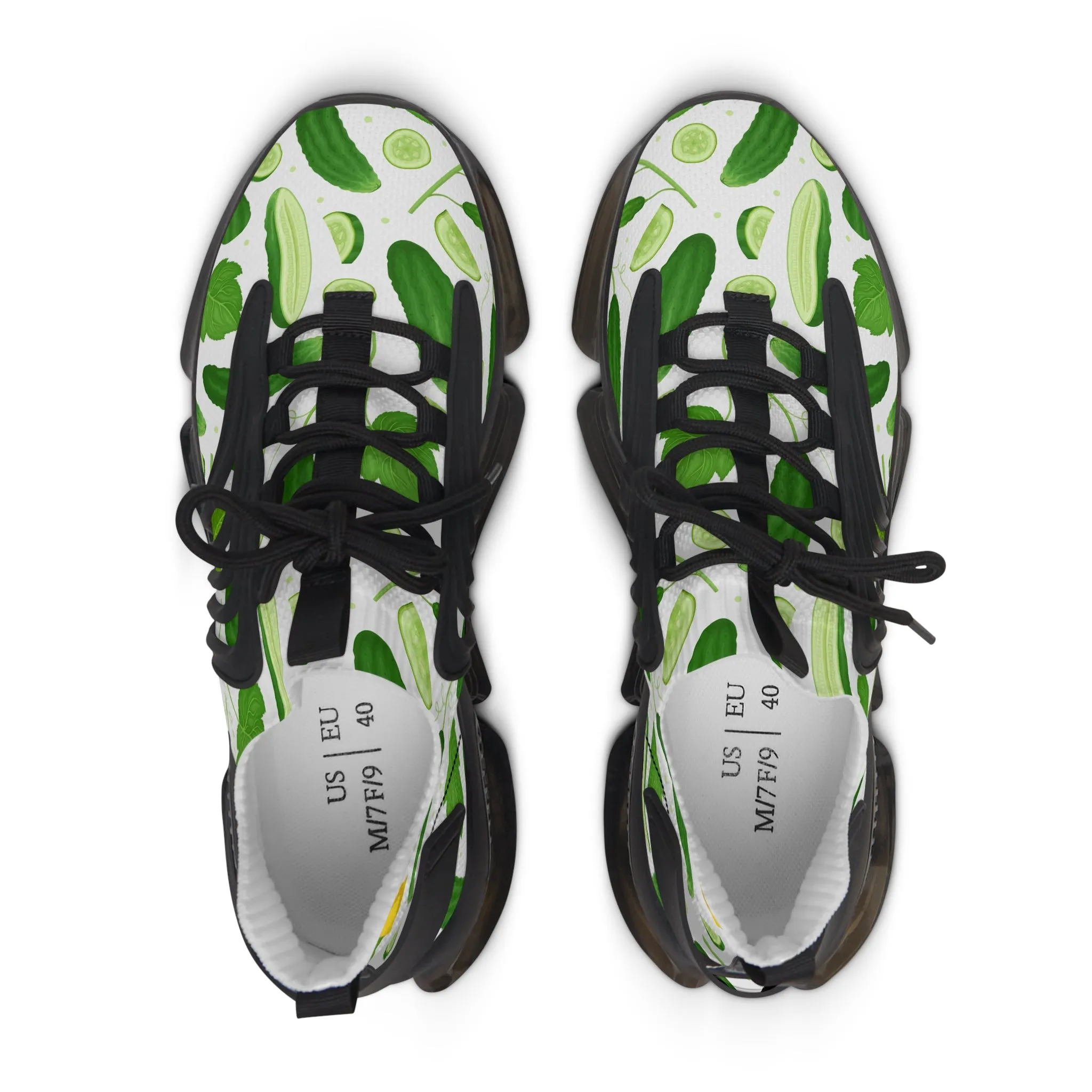 Fresh Green Cucumber Women's Mesh Sneakers