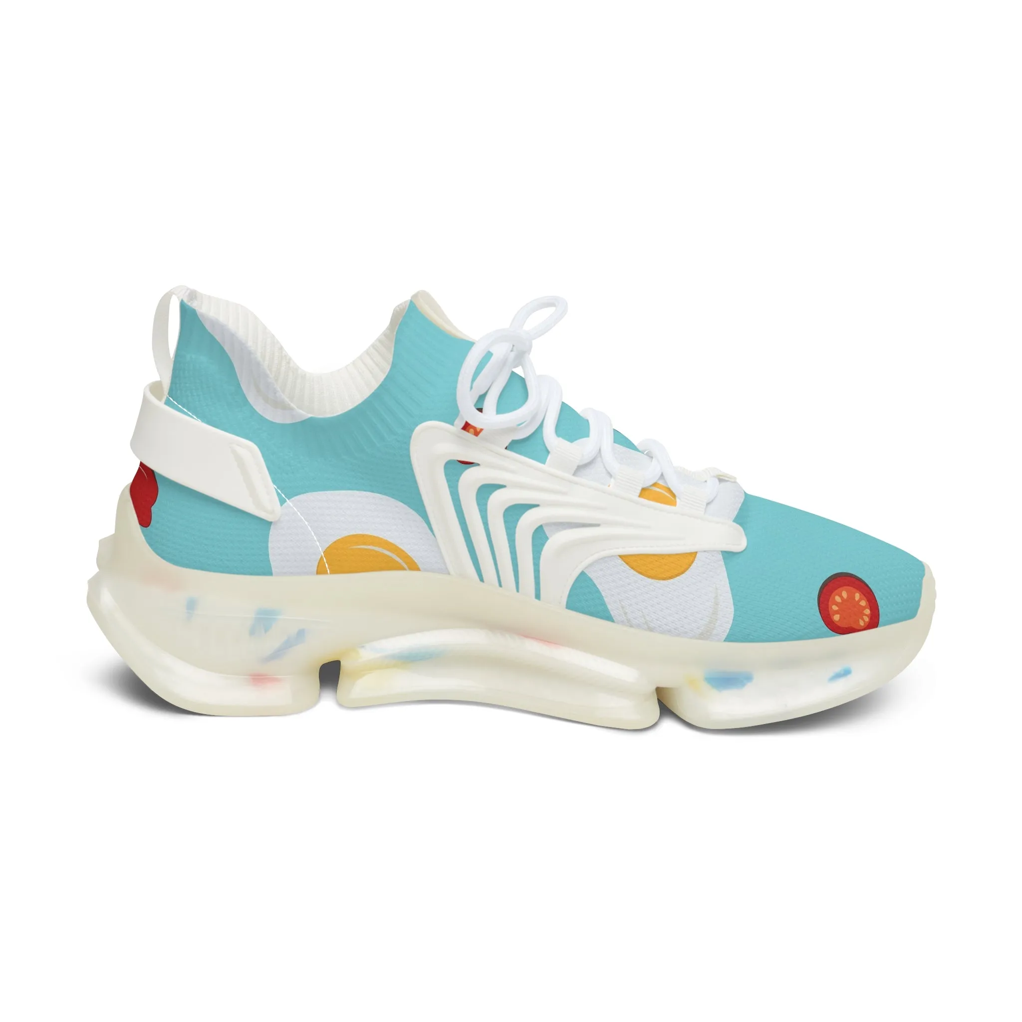 Fried Eggs and Bacon Women's Mesh Sneakers