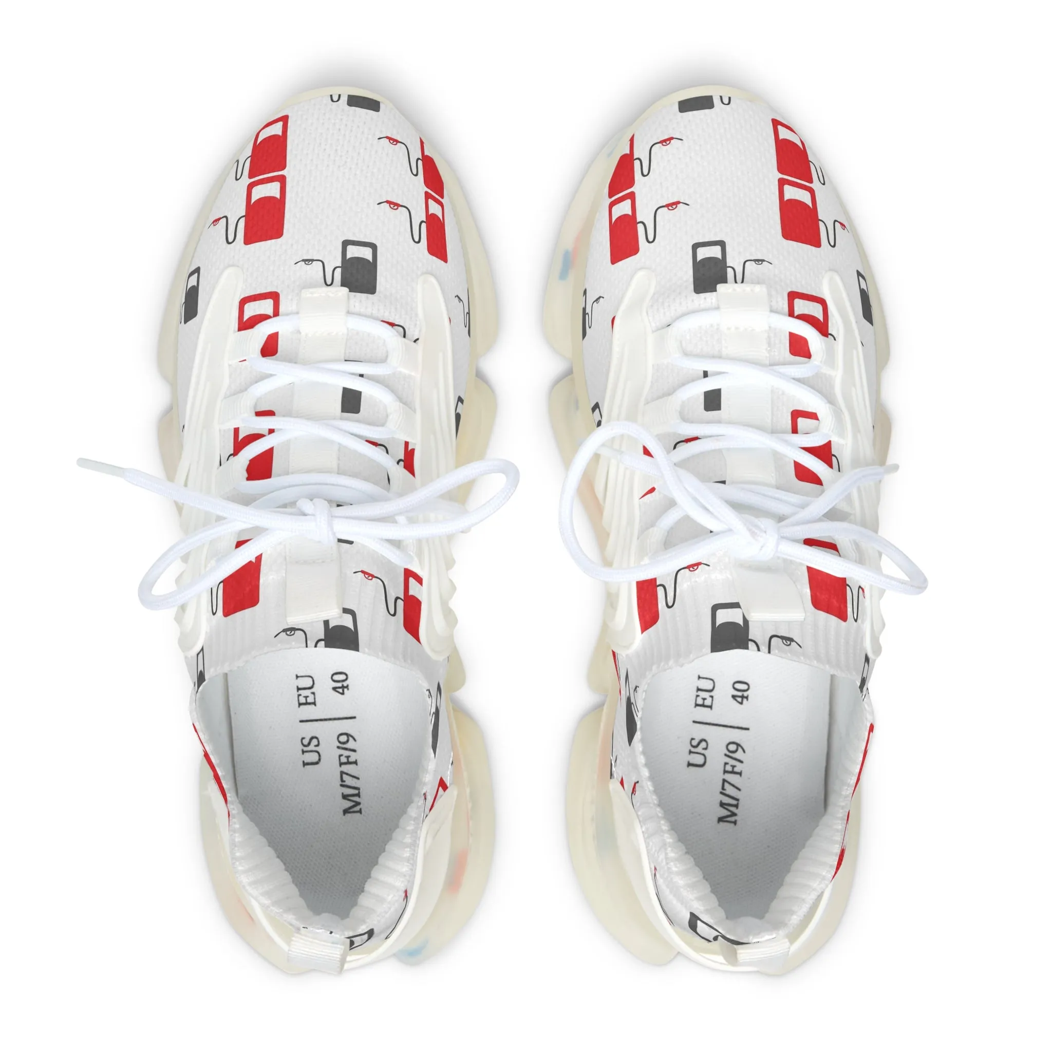 Fuel Gas Station Pump Women's Mesh Sneakers