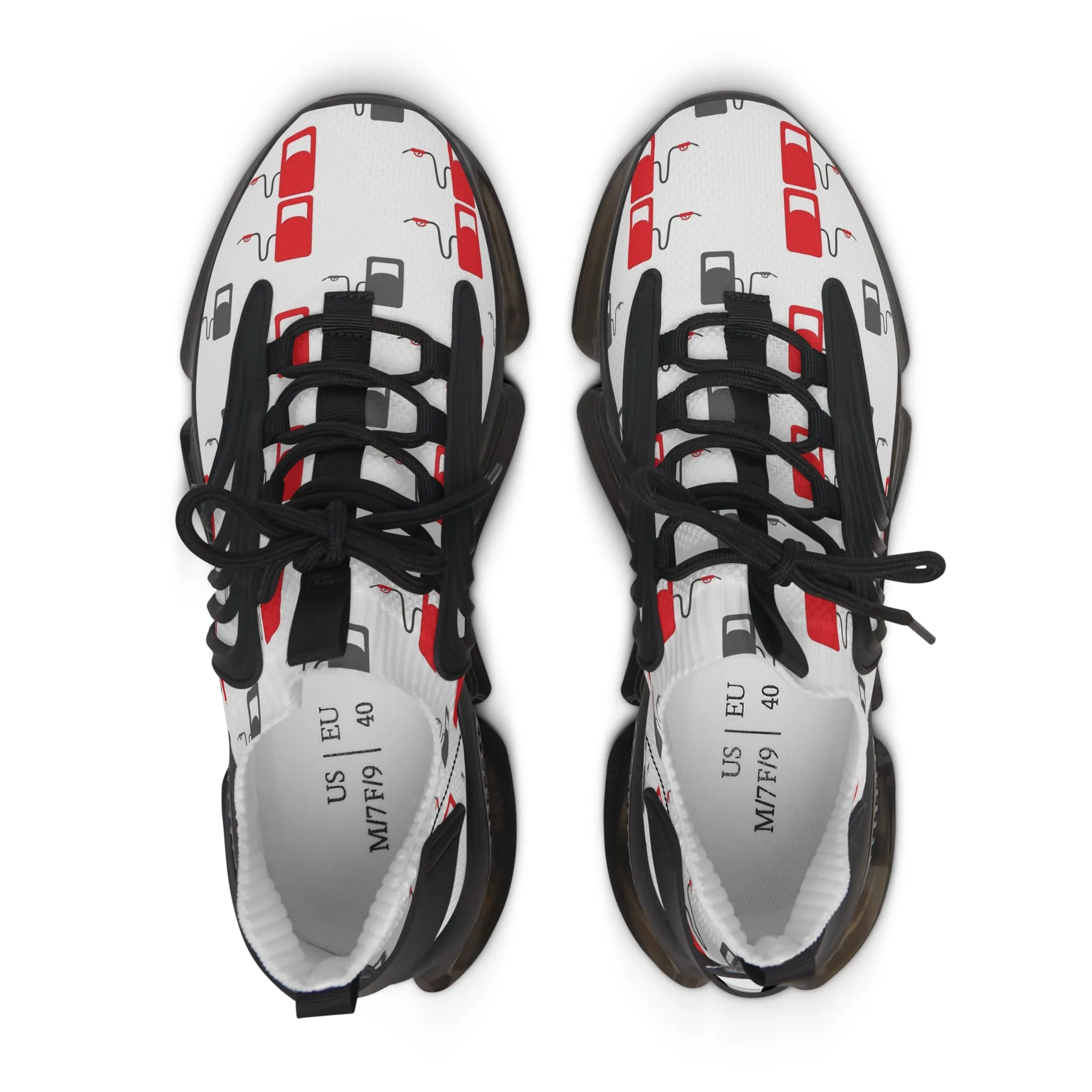 Fuel Gas Station Pump Women's Mesh Sneakers