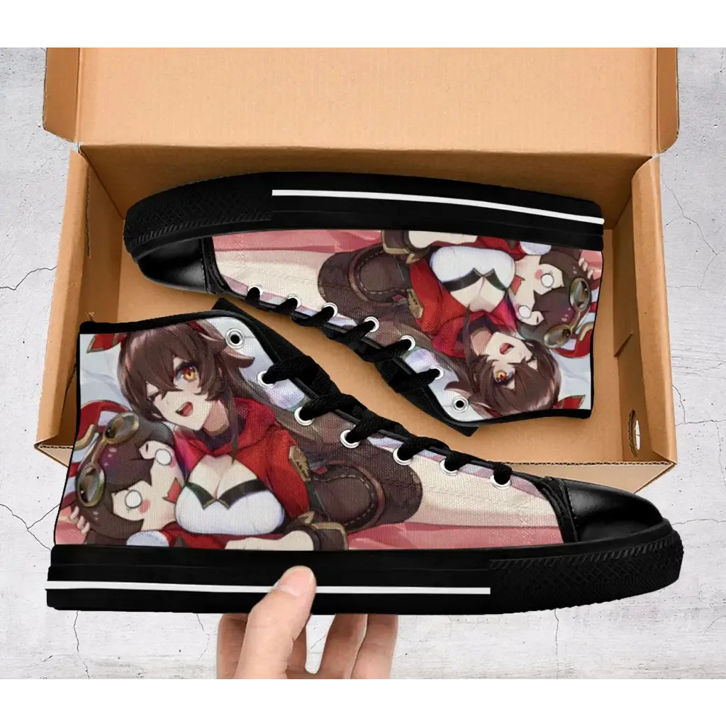 Genshin Impact shoes Amber Baron Bunny Shoes High Top Sneakers for Kids and Adults