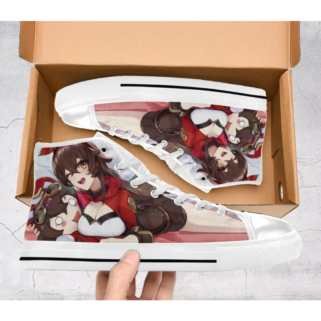 Genshin Impact shoes Amber Baron Bunny Shoes High Top Sneakers for Kids and Adults