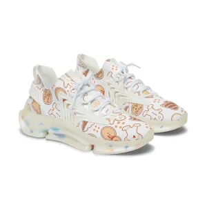 Gingerbread Christmas Cookies Women's Mesh Sneakers