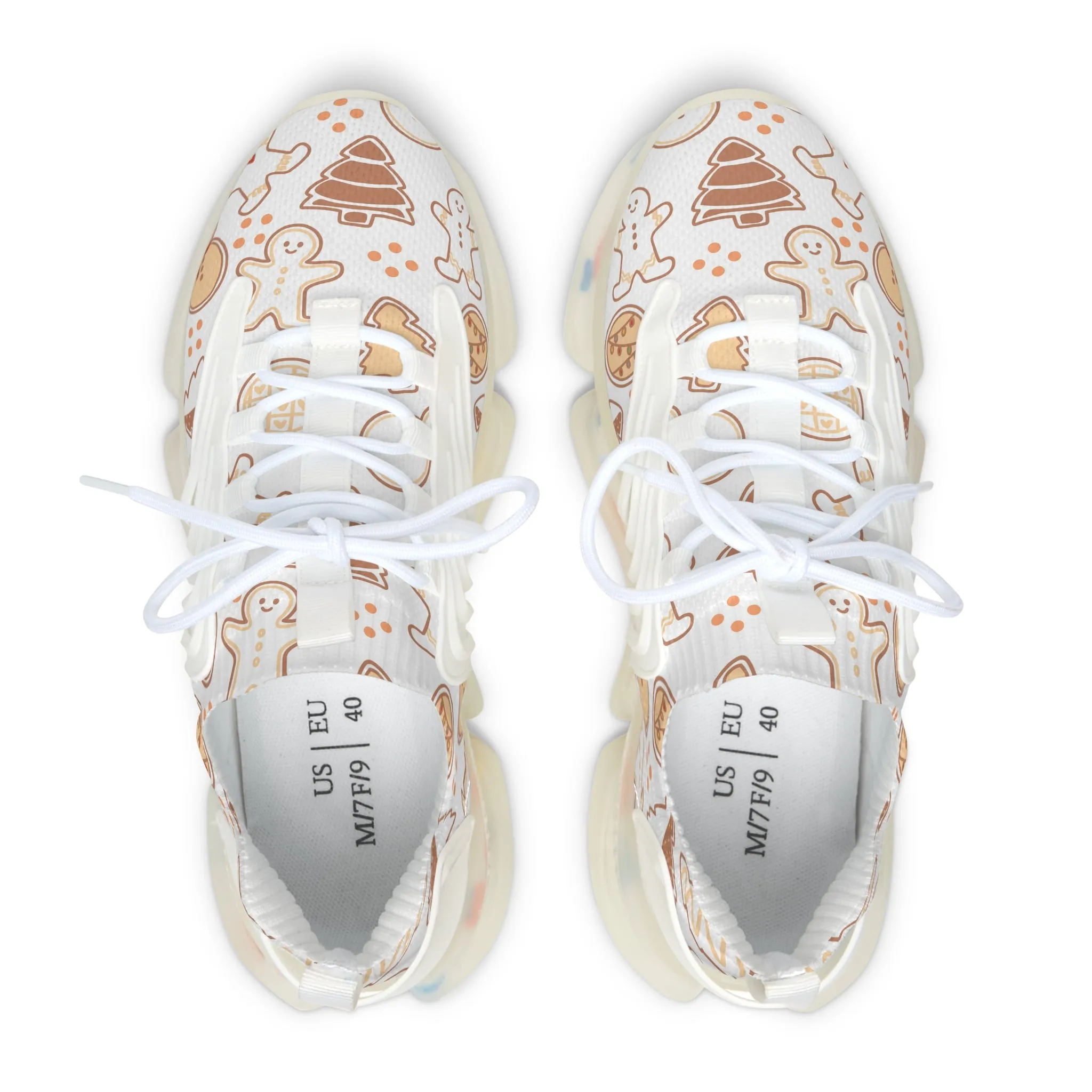 Gingerbread Christmas Cookies Women's Mesh Sneakers