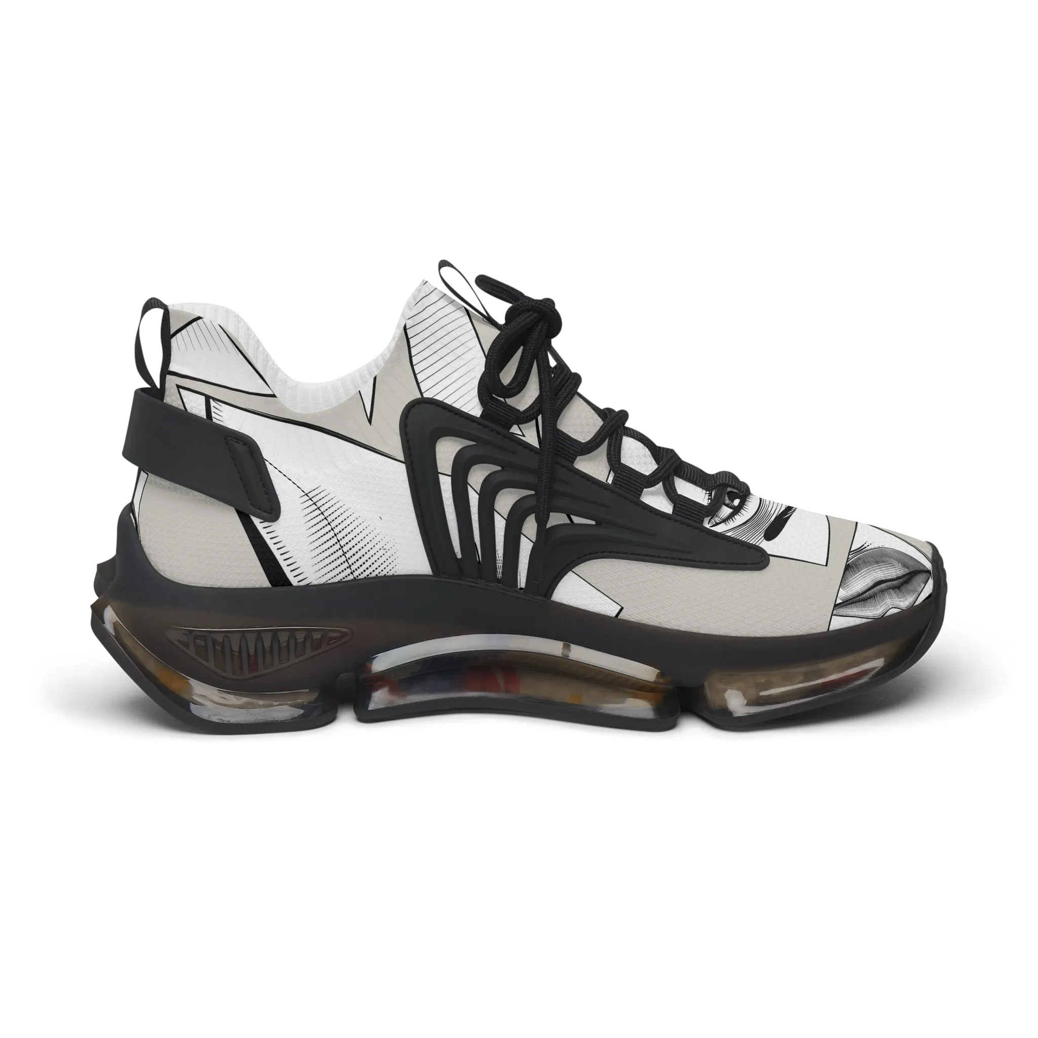 Girl Eyeball Mirror Women's Mesh Sneakers