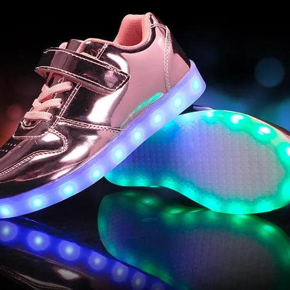 Glowing Night Led Shoes For Kids - Bright Pink | Kids Led Light Shoes