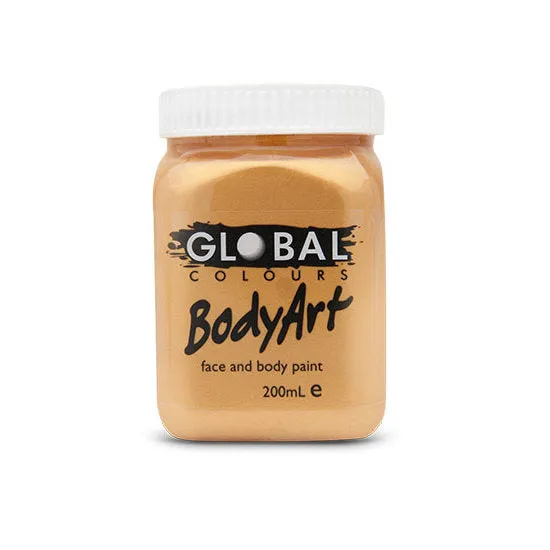 Gold Metallic Face and Body Paint