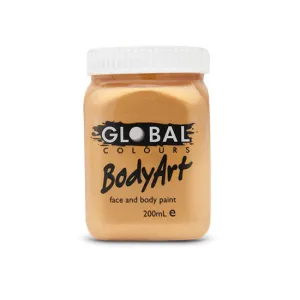 Gold Metallic Face and Body Paint