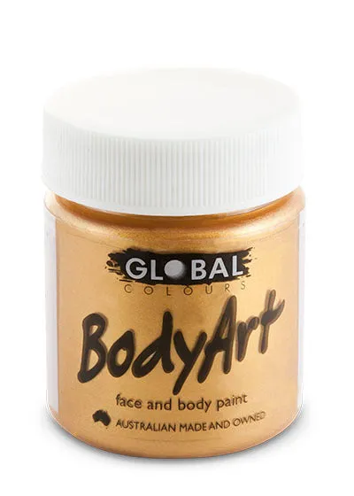 Gold Metallic Face and Body Paint