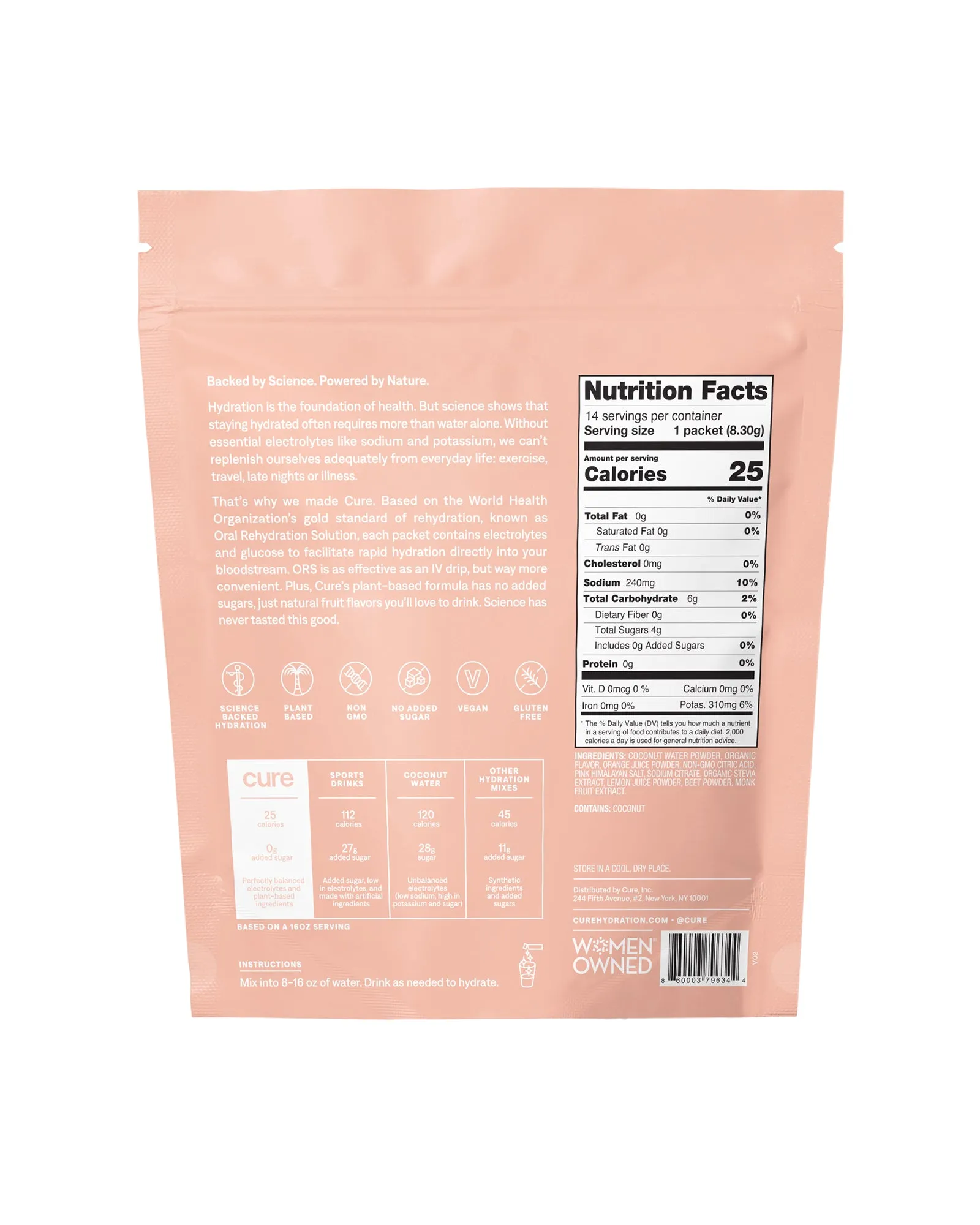 Grapefruit Hydration Mix Packets - 14 Count