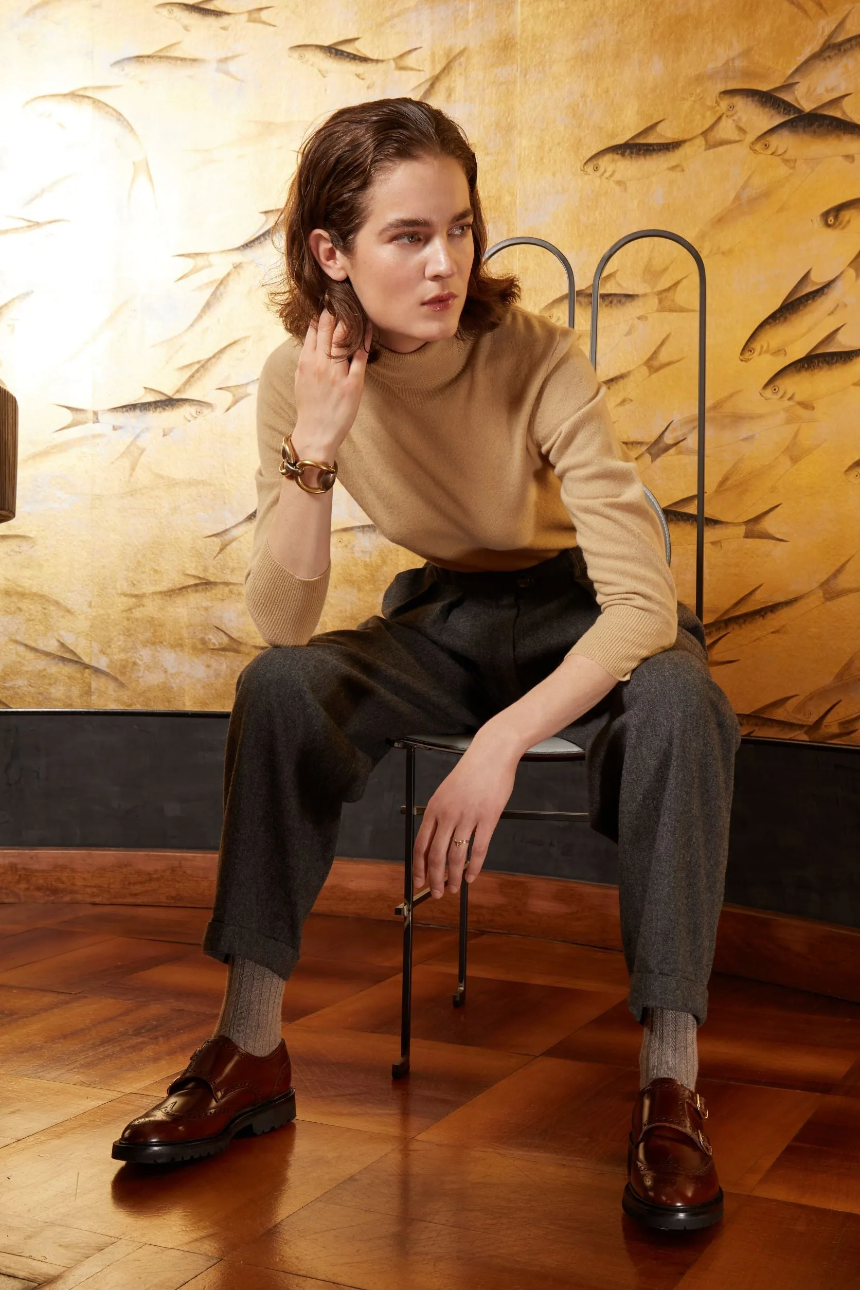 Hazelnut Virginia Double Monk shoes