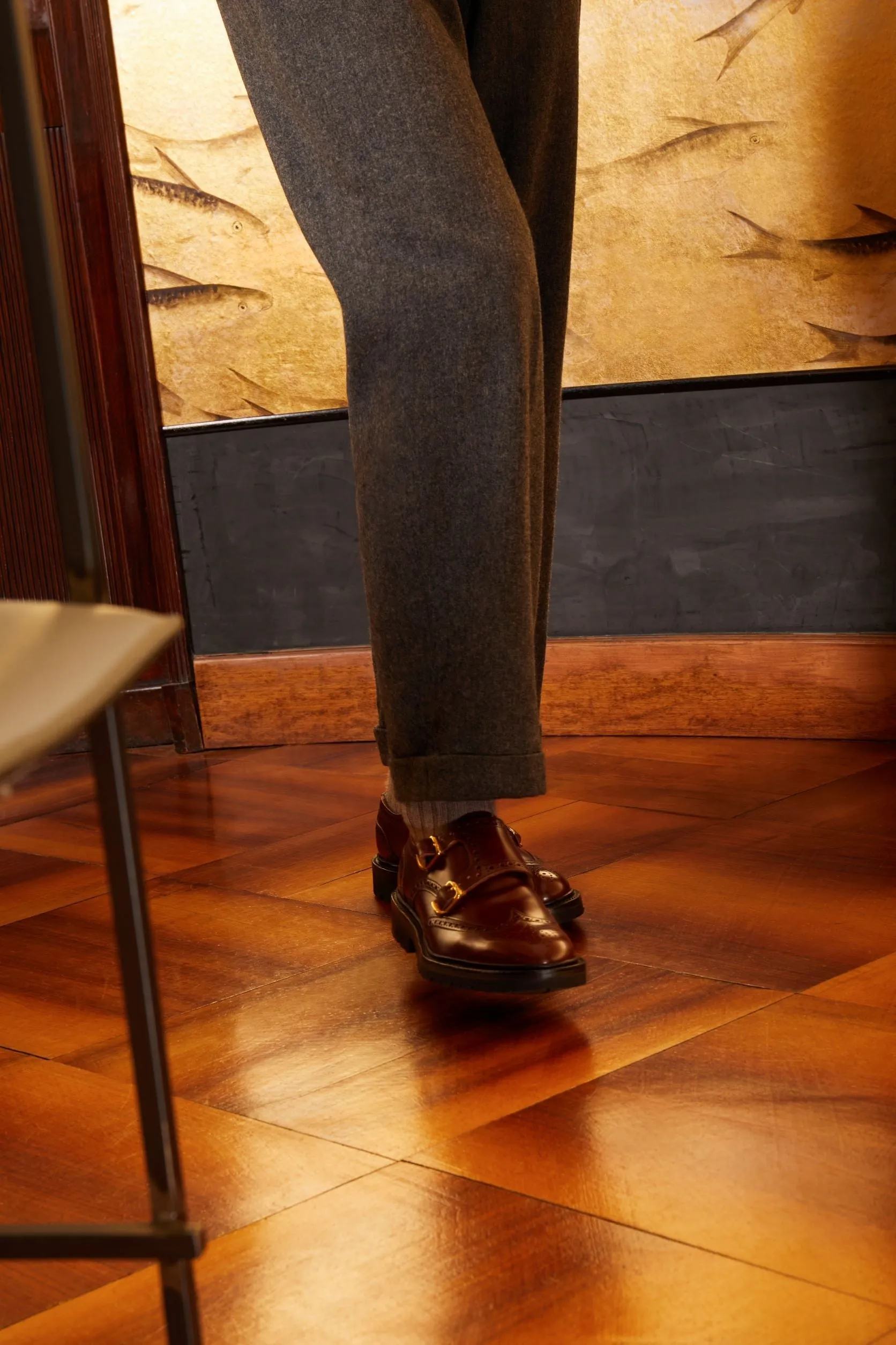 Hazelnut Virginia Double Monk shoes