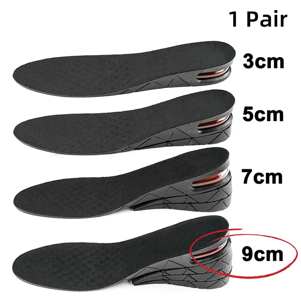 Height Boosting Shoe Insoles 3cm-9cm Adjustable Inserts Make You Taller Instantly
