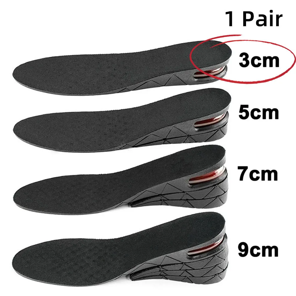 Height Boosting Shoe Insoles 3cm-9cm Adjustable Inserts Make You Taller Instantly