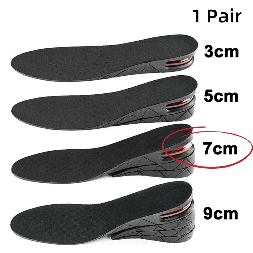Height Boosting Shoe Insoles 3cm-9cm Adjustable Inserts Make You Taller Instantly