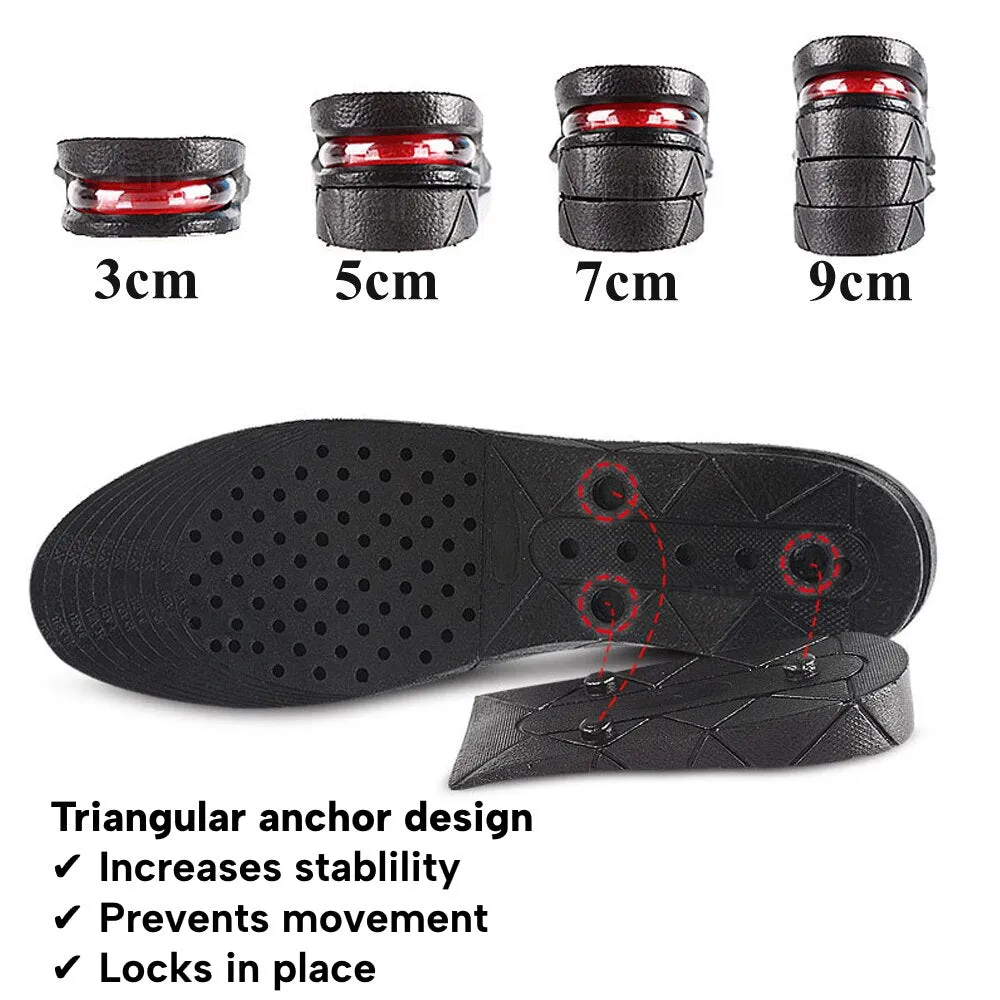 Height Boosting Shoe Insoles 3cm-9cm Adjustable Inserts Make You Taller Instantly