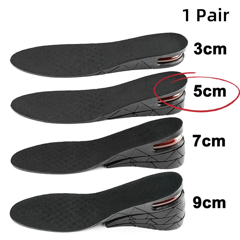 Height Boosting Shoe Insoles 3cm-9cm Adjustable Inserts Make You Taller Instantly