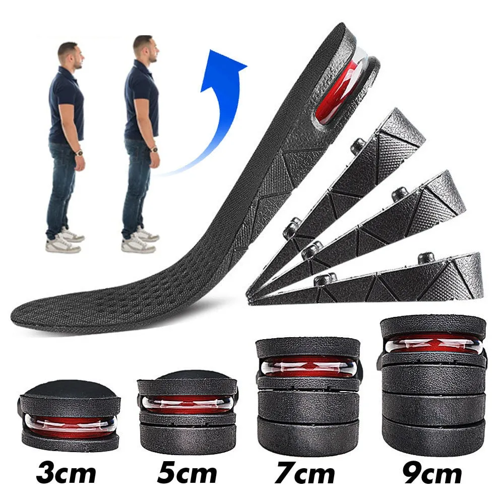 Height Boosting Shoe Insoles 3cm-9cm Adjustable Inserts Make You Taller Instantly