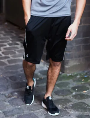 Hilburn Mesh Insert Shorts in Black  - Dissident