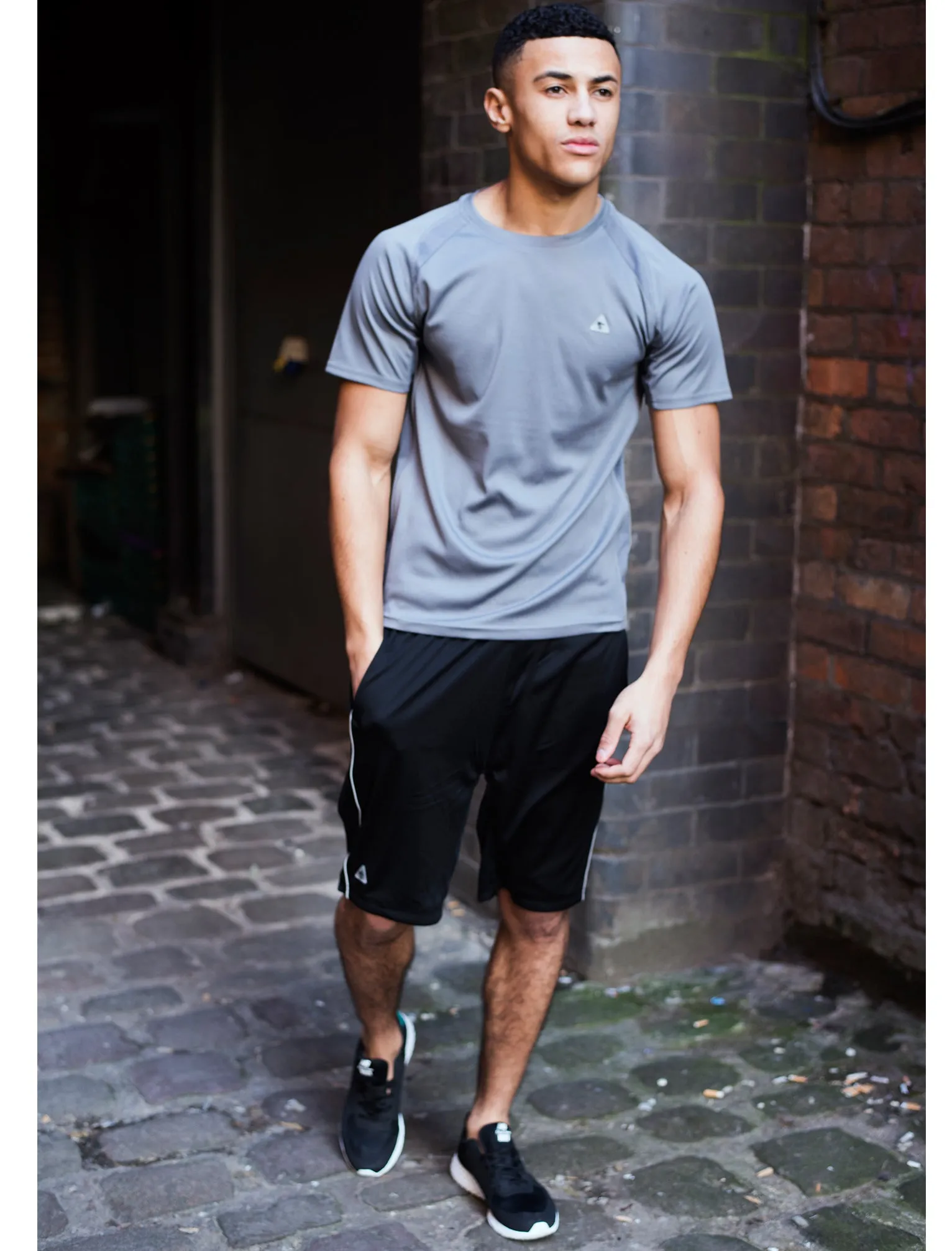 Hilburn Mesh Insert Shorts in Black  - Dissident