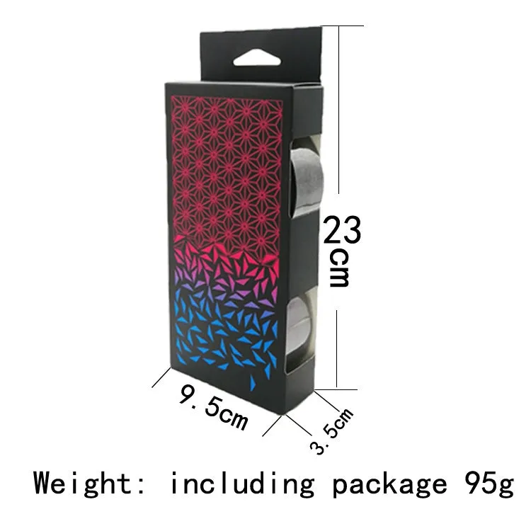 JH085 Chrysanthemum Pattern Shock Absorption Gradient Color Bicycle Handlebar(Black Bottom White Print)