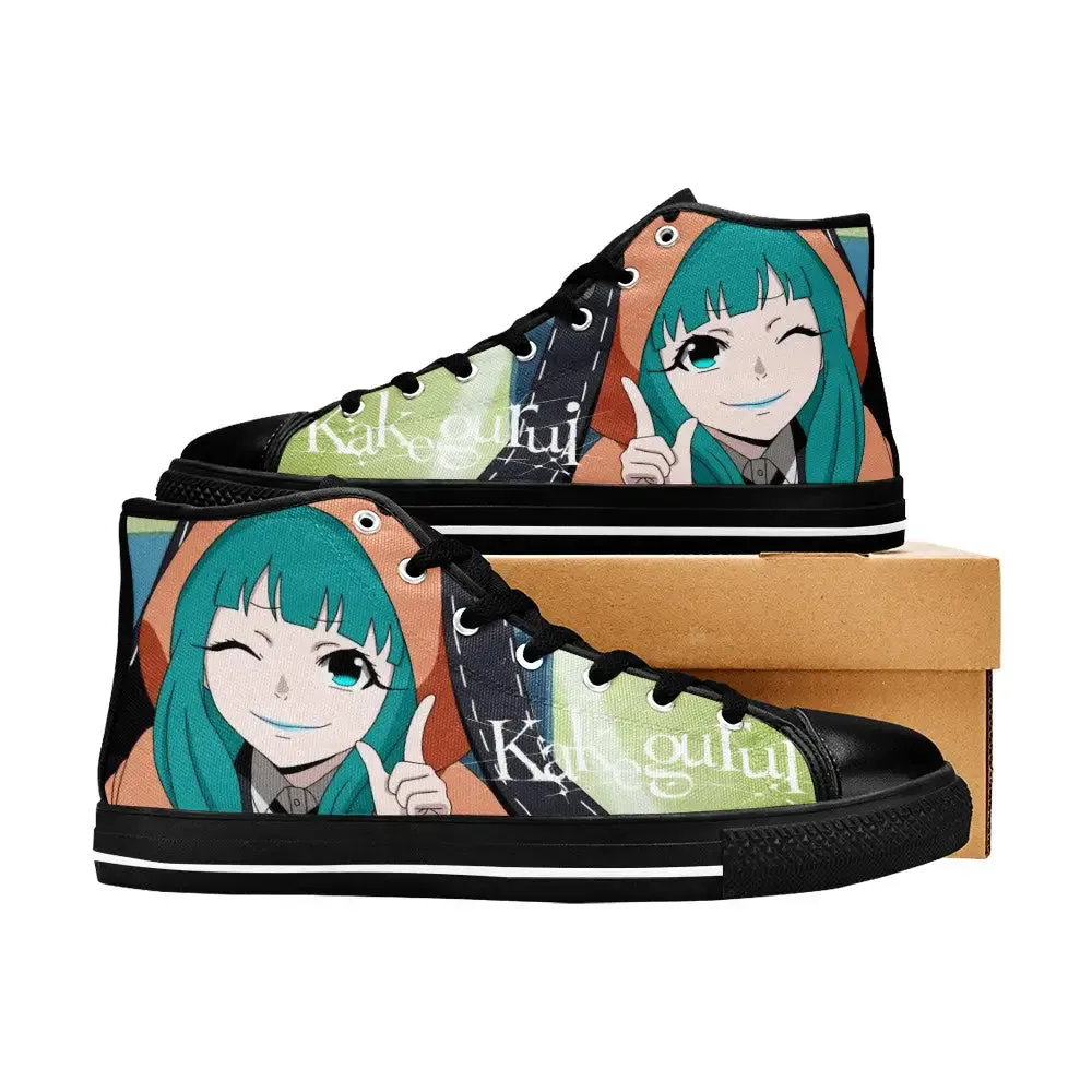 Kakegurui Compulsive Gambler Hideko Yamazaki Shoes High Top Sneakers for Kids and Adults