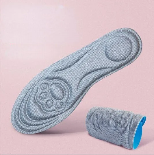 kamames Deodorant Insole Shoe Pads Palmilha 3D Foot Acupressure Insole Men Women Soft Breathable Sports Cushion Inserts