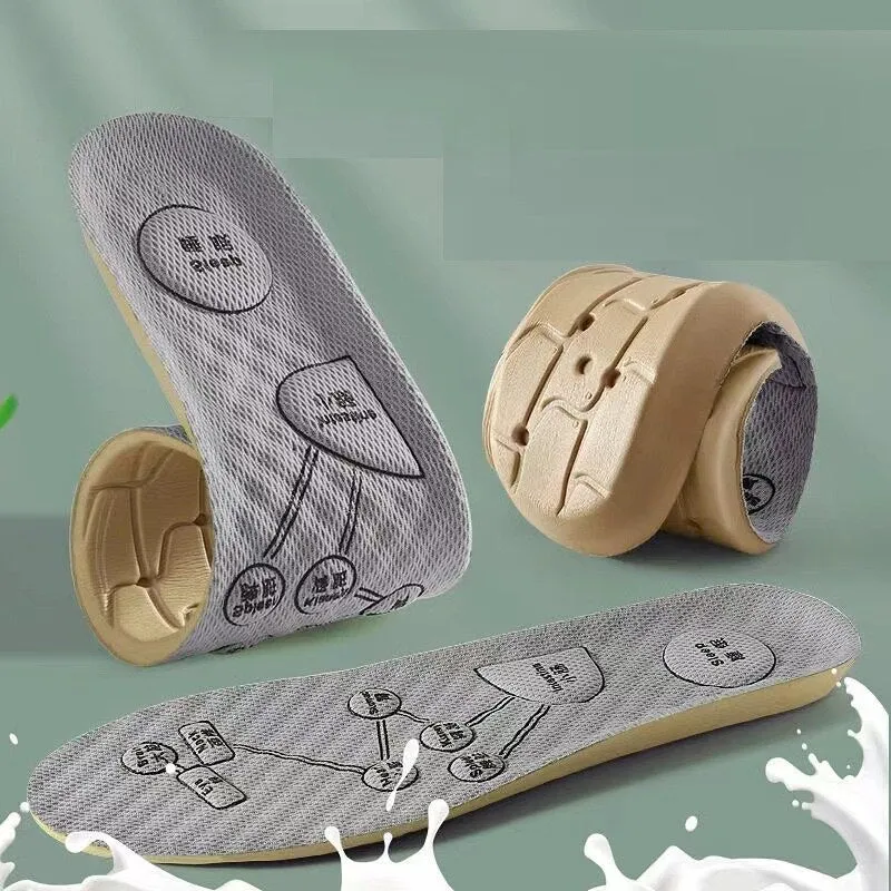 kamames Deodorant Insole Shoe Pads Palmilha 3D Foot Acupressure Insole Men Women Soft Breathable Sports Cushion Inserts
