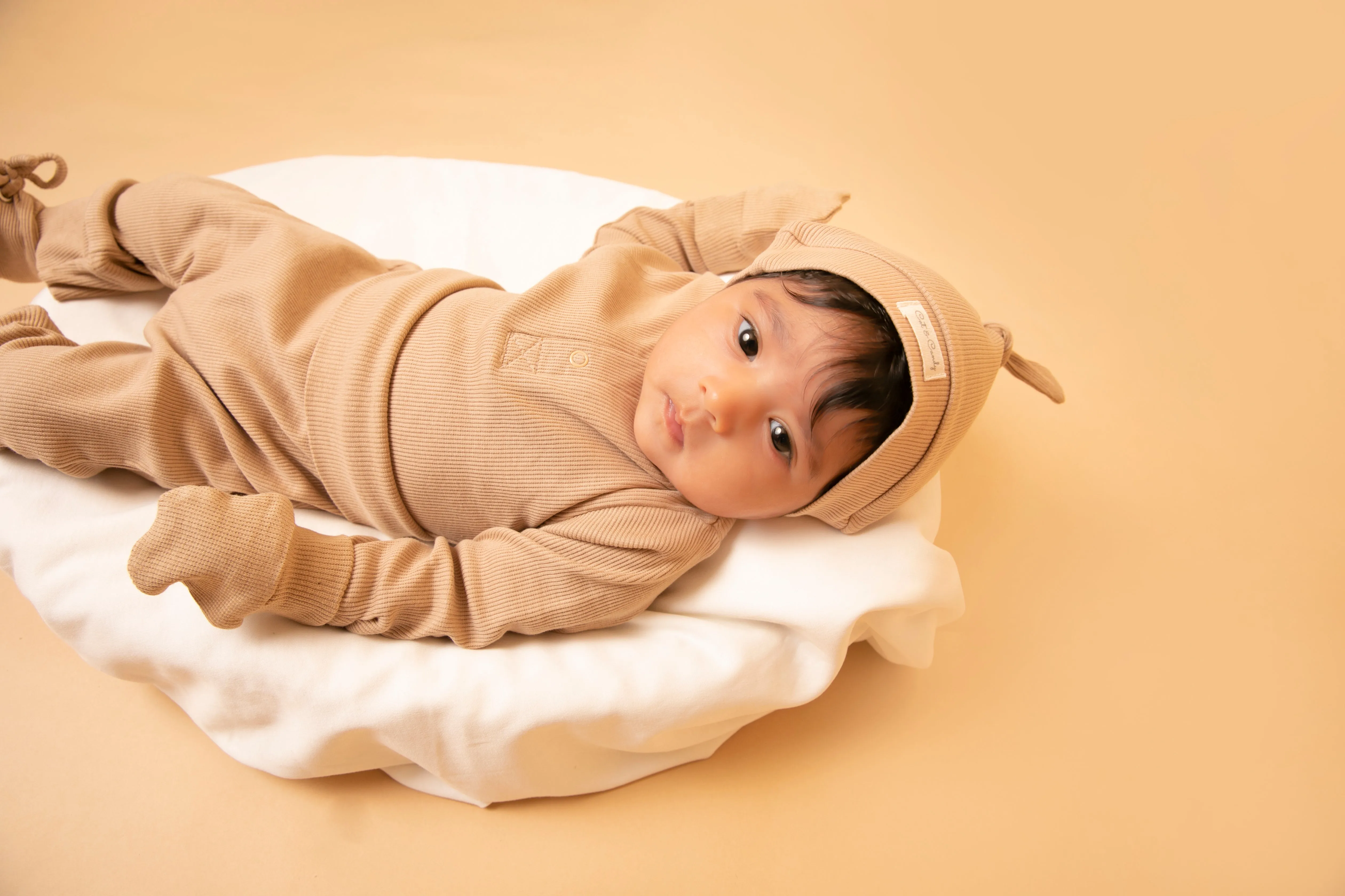 Latte Organic Full Sleeve Bodysuit - Pack Of 5