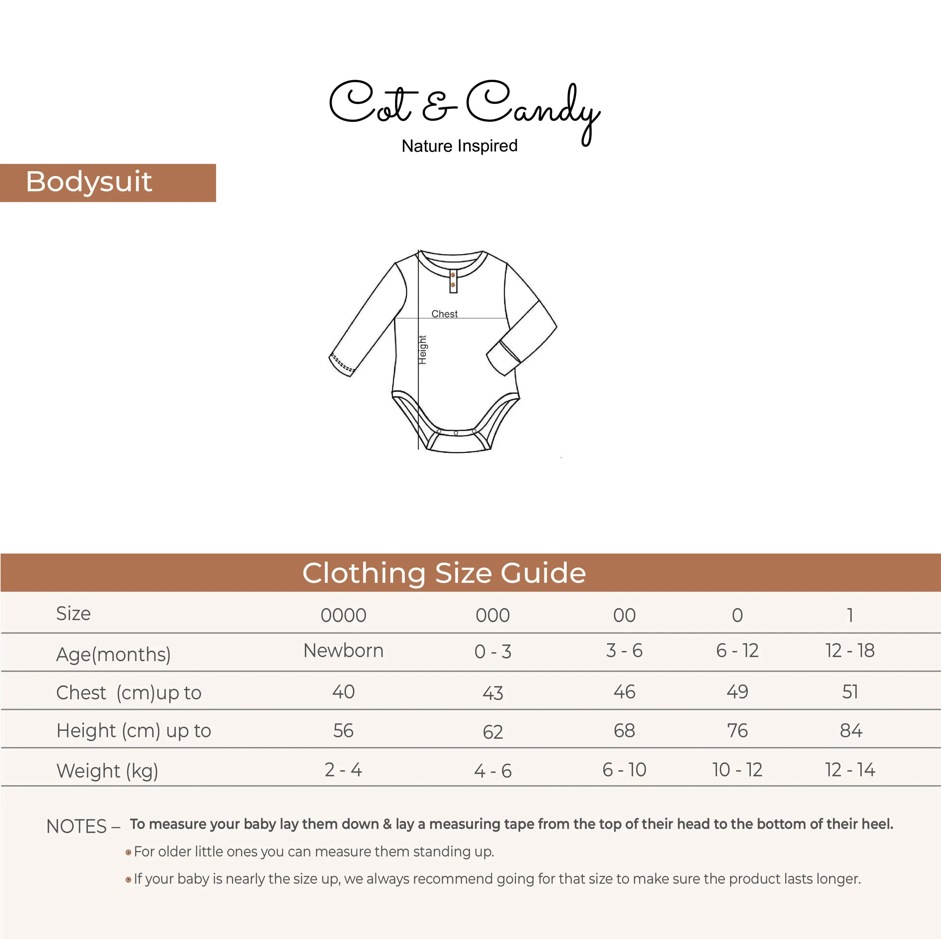 Latte Organic Full Sleeve Bodysuit - Pack Of 5