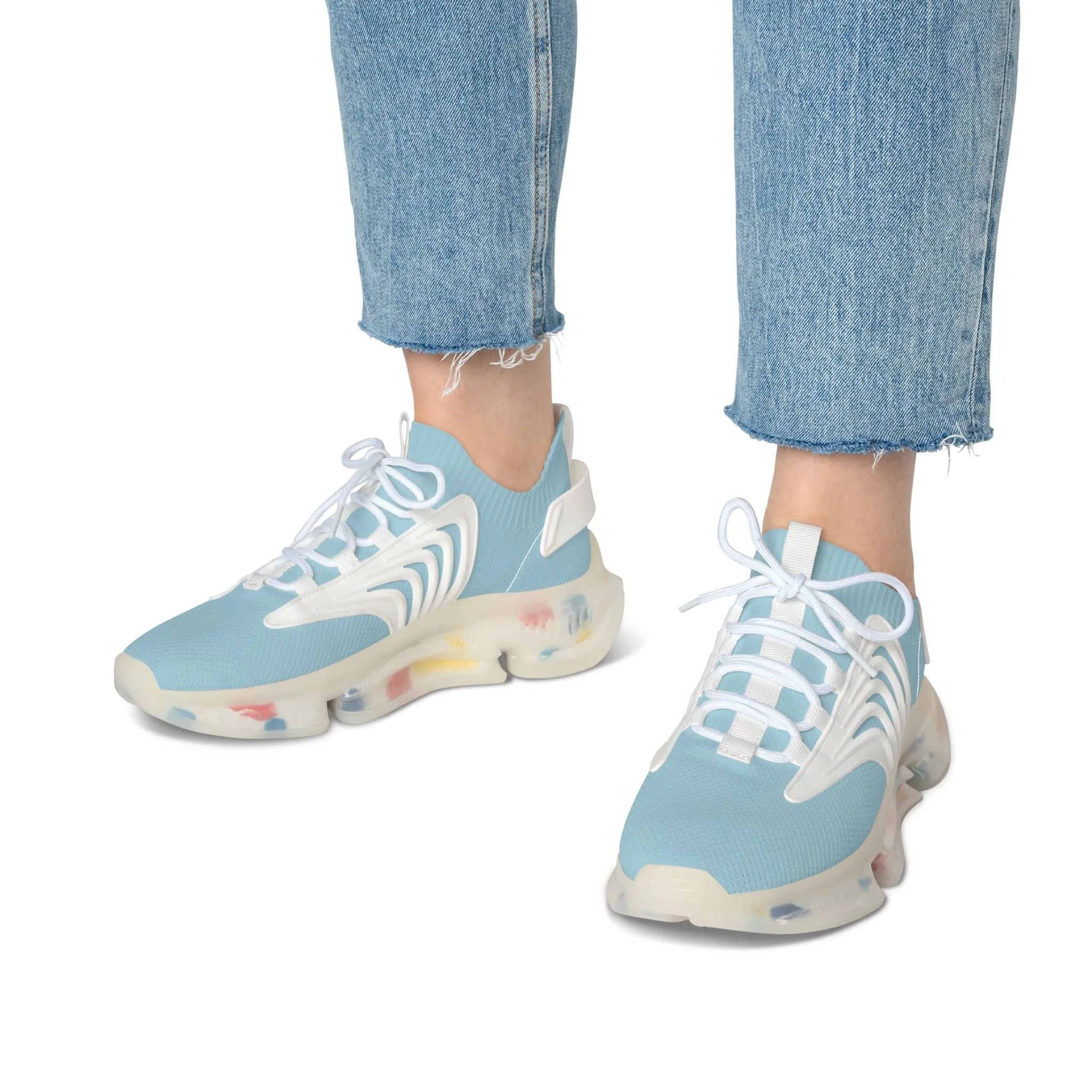 Light Blue Women's Mesh Sneakers