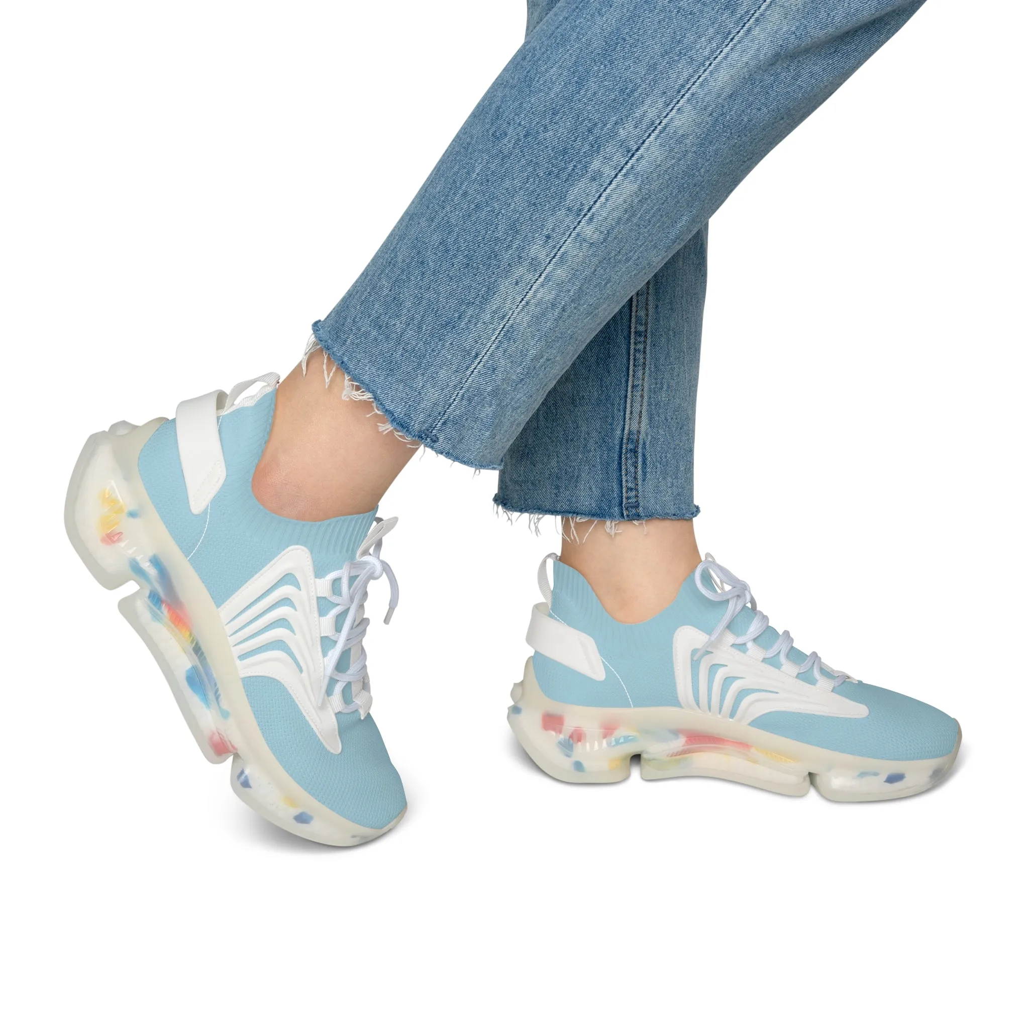 Light Blue Women's Mesh Sneakers