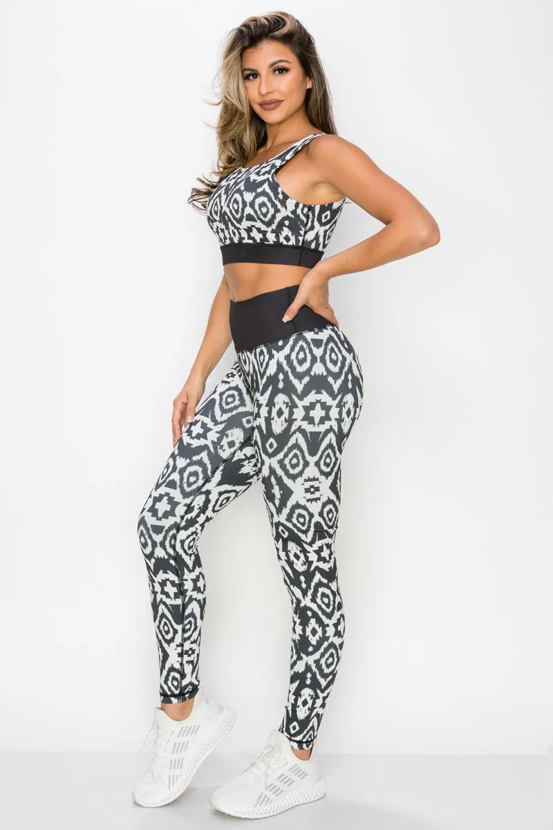 Mandala Tribal Print Active Set